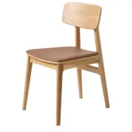 UNIQUE FURNITURE Livo matstol - naturlig ek och brun PU