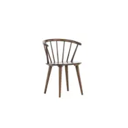 VENTURE DESIGN Bobby matstol, w. armstöd - mocca gummiträ