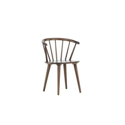 VENTURE DESIGN Bobby matstol, w. armstöd - mocca gummiträ