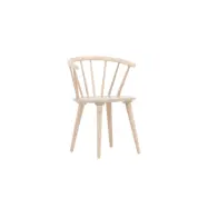 VENTURE DESIGN Bobby matstol, w. armstöd - vitkalkat gummiträ