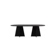VENTURE DESIGN Bootcut matbord, ovalt - svart faner (230x115)