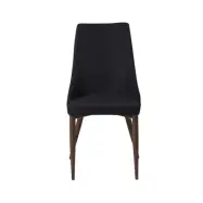 VENTURE DESIGN Leone Matstol, med Armstöd - Svart Polyester och Valnötsfolie Metall