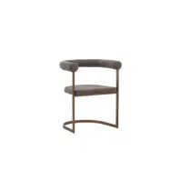 VENTURE DESIGN Morgonmatstol, w. armstöd - brun/grå bouclétyg och stål