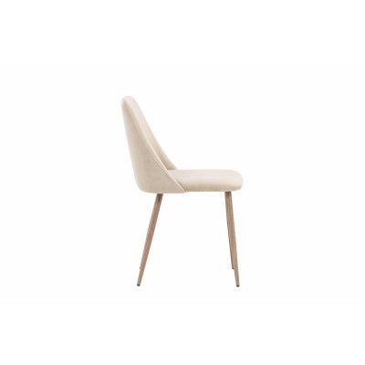 VENTURE DESIGN Nattmatbordsstol - brunt sammetstyg och valnötsfärgat stål