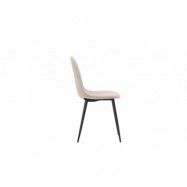 VENTURE DESIGN Polar matstol - beige bouclétyg och svart stål
