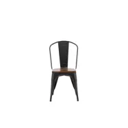 VENTURE DESIGN Tempe matstol - mörkbrun MDF och mörkgrått stål