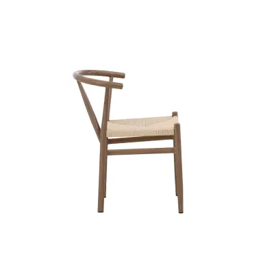 VENTURE HOME Alfons Matstol - Träliknande / Naturligt rep