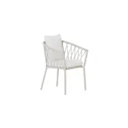 VENTURE HOME Linos Matstolar 2-pack - Beige Stål / Vit Bouclé