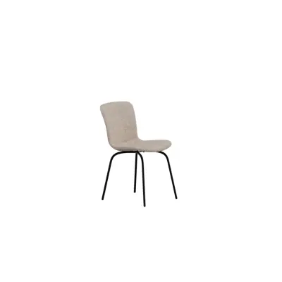 VENTURE HOME Linus Matstol - 2-pack - Svart / Beige Bouclé