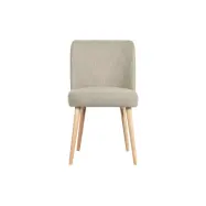 VTWONEN Force matbordsstol - naturligt bouclétyg och naturligt bokträ