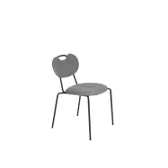 WHITE LABEL LIVING Aspen matstol - grått tyg och metall