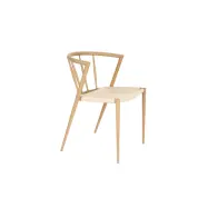 WHITE LABEL LIVING Che matstol - beige papper och naturfärgat järn