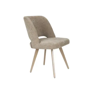 WHITE LABEL LIVING Yves matstol - brun polyester och brunt järn