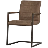 WOOOD BAS MATSALSSTOL I LÄDERUTSÄTTNING TAUPE