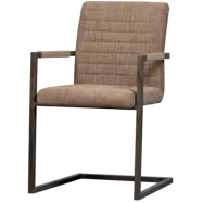 WOOOD BAS MATSALSTOL VÄVT TYG BRUN MELANGE