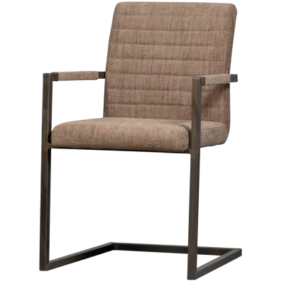 WOOOD BAS MATSALSTOL VÄVT TYG BRUN MELANGE