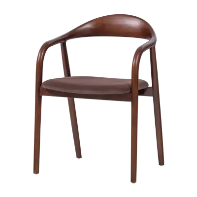 WOOOD Bran Matstol Bokträ Velour Brun [Fsc]