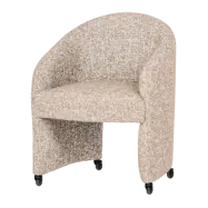 WOOOD Cordo Matstol Med Hjul Naturlig Ljung [Fsc]