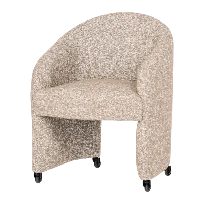 WOOOD Cordo Matstol Med Hjul Naturlig Ljung [Fsc]