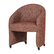 WOOOD Cordo Matstol Med Hjul Rostbrun Melerad [Fsc]