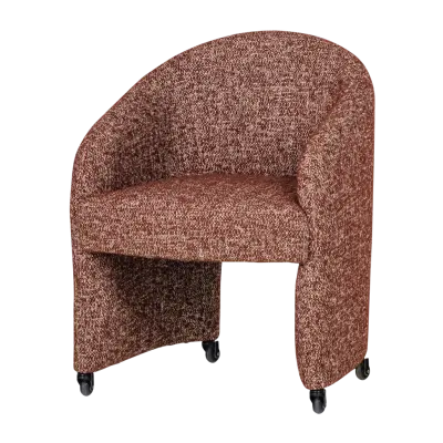 WOOOD Cordo Matstol Med Hjul Rostbrun Melerad [Fsc]