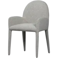 WOOOD Elegance matstol, med armstöd - grå polyester