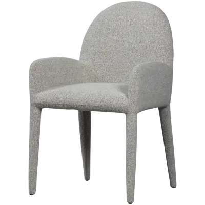 WOOOD Elegance matstol, med armstöd - grå polyester