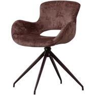 WOOOD Eliva Matstol Struktur Velour Lila - Set om 2