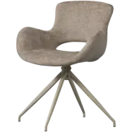 WOOOD Eliva Matstol Struktur Velour Sand - Set om 2