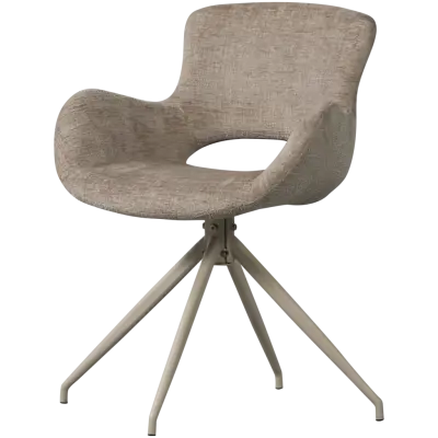 WOOOD Eliva Matstol Struktur Velour Sand - Set om 2