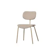 WOOOD EXCLUSIVE Link matbordsstol -äkta tyg ochäkta metall