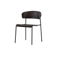 WOOOD EXKLUSIV Ciro matstol - varmbrun MDF och svart metall