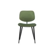 WOOOD EXKLUSIV Jackie matstol - gr&ouml;n sammet och svart st&aring;l