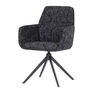 WOOOD Grant Matstol Svart Melange [Fsc]