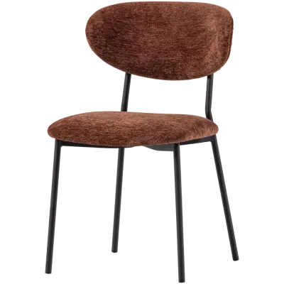 WOOOD Kjeld Matstol Chenille Strukturerad Brun