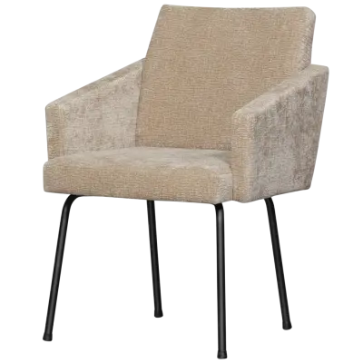 WOOOD MOUNT MATSSTOL MED ARMSTÖD 3D CHENILLE SAND