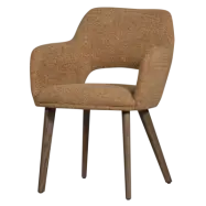 WOOOD MURAT MATSSTOL GUL MED MÖRKBRUNT TRÄ