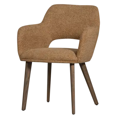 WOOOD MURAT MATSSTOL GUL MED MÖRKBRUNT TRÄ