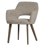 WOOOD MURAT MATSSTOL NATURLIG MED TRÄ MÖRKBRUN