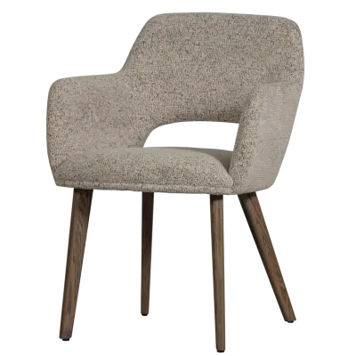 WOOOD MURAT MATSSTOL NATURLIG MED TRÄ MÖRKBRUN