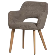 WOOOD MURAT MATSSTOL TAUPE MED NATURTRÄ