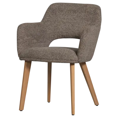 WOOOD MURAT MATSSTOL TAUPE MED NATURTRÄ