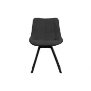 WOOOD Sutton snurrstol - antracitgr&aring; boucl&eacute;tyg och svart metall