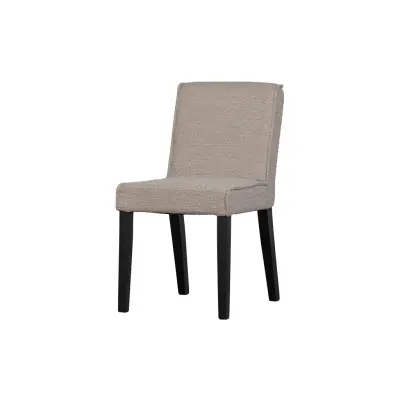 WOOOD Tessel matstol - äkta bouclétyg och svart bok