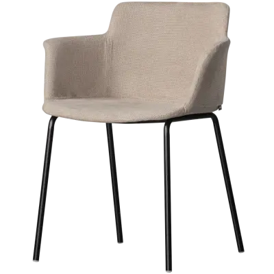 WOOOD Tieme Matstol med armstöd Sand