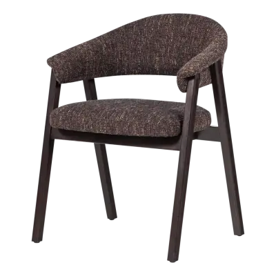 WOOOD Tunar Matstol Med Armstöd Trä Mörkbrun [Fsc]