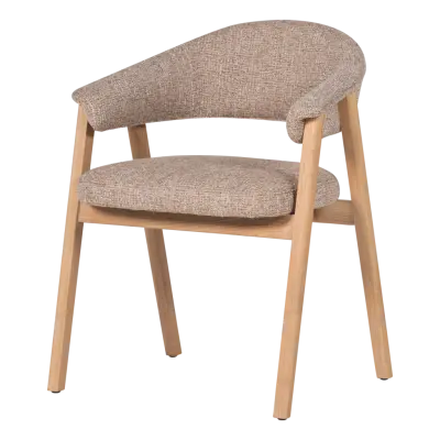 WOOOD Tunar Matstol Med Armstöd Trä Naturfärgad [Fsc]