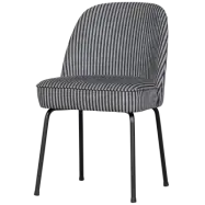 WOOOD VOGUE MATSALSTOL RANDIG SVART/GRÅ