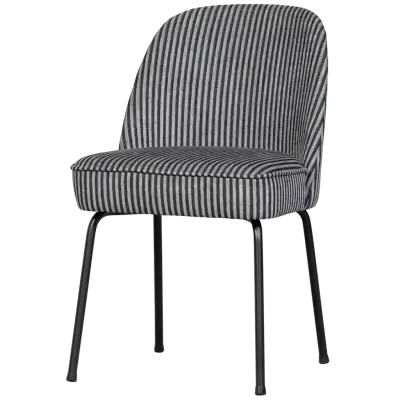 WOOOD VOGUE MATSALSTOL RANDIG SVART/GRÅ