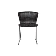 WOOOD Wings matstol - svart polyeten och svart metall